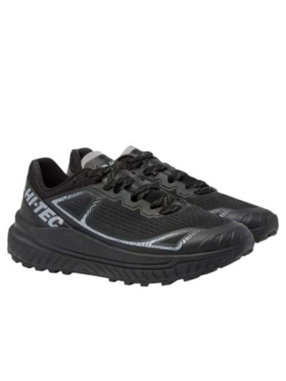 Hi Tec Men's Size 10 Lace-up Athletic Trail Shoes, Black